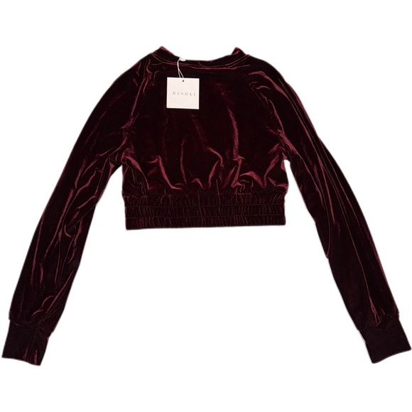 NWT Meshki Velour Tracksuit Set in Burgundy/Maroon - Picture 5 of 8